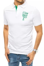 Men's White Polo Shirt with Dstreet Embroidery