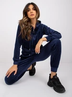 Linda dark blue velour pants