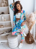 Women's trousers FLOWER GARDEN turquoise Dstreet
