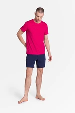 Pyjamas Leaf 38872-43X Fuchsia - navy blue Fuchsia-navy blue