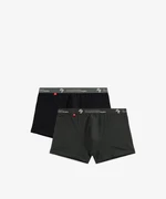 Pánské boxerky ATLANTIC 2Pack - khaki/černé