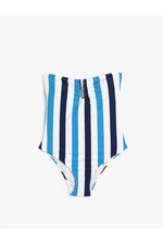 Koton Strapless Swimwear With Window Detailed Geometric Accessories.