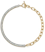 Oliver Weber Luxusní pozlacený náhrdelník s kubickými zirkony Barsamin Crystal Spirit 12301G