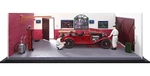 1930 Alfa Romeo 6C 1750 GS Red with Two Mechanics and Garage Workshop Diorama Limited Edition to 200 pieces Worldwide 1/18 Diecast Model Car by CMC