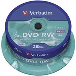 DVD-RW 4.7 GB Verbatim 43639, přepisovatelné, 25 ks, vřeteno