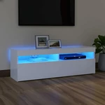 TV Cabinet with LED Lights White 47.2"x13.8"x15.7"