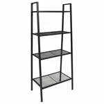 62x35.5x148cm 4 Tiers Ladder Design Bookcase Storage Rack Display Rack Metal for Livingroom Kitchen Bathroom