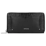 Wojas Elegantní Dámská Peněženka Z Černé Lícové Kůže