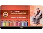 Sada akvarelových pastelek Mondeluz 72ks v plechovém obalu