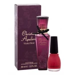 Christina Aguilera Violet Noir darčeková kazeta parfumovaná voda 30 ml + lak na nechty 15 ml pre ženy