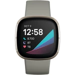 Inteligentné hodinky Fitbit Sense - Sage Grey/Silver Stainless Steel (FB512SRSG) inteligentné hodinky • AMOLED displej • dotykové a tlačidlové ovládan