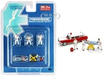 "Paramedic" 6 piece Diecast Set (4 Figurines and 2 Accessories) for 1/64 Scale Models by American Diorama