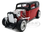 1931 Ford Model A Custom Red/Black Custom 1/18 Diecast Model Car by Road Signature