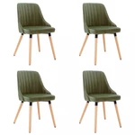 Jídelní židle 4 ks látka / buk Dekorhome Světle zelená,Jídelní židle 4 ks látka / buk Dekorhome Světle zelená
