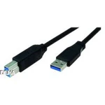 Bachmann #####USB-Kabel #####USB 3.2 Gen1 (USB 3.0 / USB 3.1 Gen1) #####USB-A Stecker, #####USB-B Stecker 3.00 m čierna