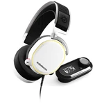 Steelseries ARCTIS PRO+ GAME DAC herný headset s USB, jack 3,5 mm káblový cez uši biela, čierna stereo