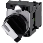 Siemens 3SU1100-2BF60-1BA0 kĺbový spínač plastový predný prstenec  čierna, biela 1 x 90 °  1 ks