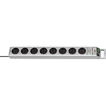 Zásuvková lišta Brennenstuhl 1153344318, Super-Solid, s vypínačom, 8x, strieborná, CZ