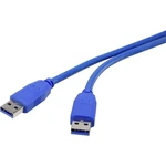 Renkforce #####USB-Kabel #####USB 3.2 Gen1 (USB 3.0 / USB 3.1 Gen1) #####USB-A Stecker, #####USB-A Stecker 1.80 m modrá