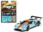 Ford GT MK II 002 15 Light Blue with Orange Stripes Limited Edition to 6000 pieces Worldwide 1/64 Diecast Model Car by True Scale Miniatures