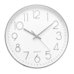 LETEVEN 12'' Morden Wall Clock Non-ticking 3D Stereo Number Wall Clock For Office Living Room Bedroom