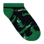 Wojas Zeleno-Černé Bavlněné Ponožky Pánské S Krokodýly