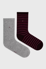 Ponožky Tommy Hilfiger dámske, fialová farba, 100001494
