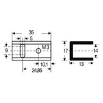 Chladič Fischer Elektronik SK 13 35 SA-220, 17 K/W, (d x š x v) 35 x 17 x 13 mm