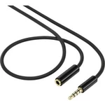 Jack audio prodlužovací kabel SpeaKa Professional SP-7870552, 1.00 m, černá