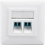 Síťová zásuvka pod omítku Renkforce RF-3909370, LC, 2 porty, čistě bílá