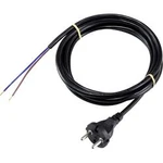 Síťový kabel s napájecí zásuvkou Basetech XR-1638090, 3.00 m, černá