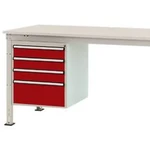Manuflex ZB4813.3003 Vestavné pouzdro, Nutzhohe stacionárně 500 mm s 4 šuplíky. Pro stolní hloubka 1000 mm