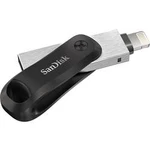 USB paměť pro smartphony/tablety SanDisk iXpand™ Flash Drive Go, 256 GB, USB 3.2 Gen 1 (USB 3.0), Lightning, černá, stříbrná