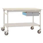 Manuflex TP5341.9006 Kompletní servírovací stolek základní mobilně se Melamin-Platte + jednotlivé zásuvky, Šxhxv: 1250 x 800 x 850 mm