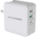 USB nabíječka RealPower 306837, bílá