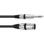 Kabelový adaptér Omnitronic 3022075E [1x XLR zástrčka 3pólová - 1x jack zástrčka 6,3 mm (stereo)], 0.15 m, černá