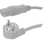 Síťový kabel s IEC zásuvkou HAWA 1008231, 2.00 m, šedá