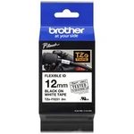 Páska do štítkovače Brother TZe-FX231, 12 mm, TZe-FX, TZ-FX, 8 m, černá/bílá