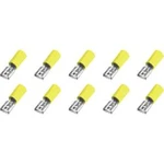 Faston zásuvka 323008 6.3 mm x 0.8 mm, 180 °, částečná izolace, žlutá, 10 ks