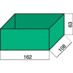 Plastový box na součástky Alutec 624400, 162 x 108 x 63 mm, zelená