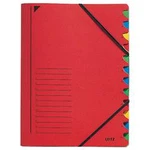 Leitz 39120025 organizační desky DIN A4, červená, počet přihrádek 12