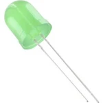 LED s vývody HuiYuan 10034G3D-EHE-A, typ čočky kulatý, 10 mm, 50 °, 20 mA, 1750 mcd, zelená