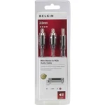 Cinch / jack audio kabel Belkin F3Y116bt1M, 1.00 m, černá