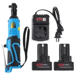42V 90N.m 3/8" Cordless Electric Ratchet Wrench Tool 2 x Battery & Charger Kit