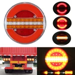 2PCS 24V LED Hamburger Rear Tail Lights For Truck Lorry Van Caravan Bus Camper