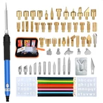 71Pcs 60W Adjustable Temperature Electric Soldering Pyrography Iron Set Welding Solder Station Heat Pencil Repair Tools