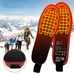 USB Heated Insole Rechargeable Foot Warmer With Remote Control Winter Heating Insole Outdoor Sports Heated Shoe Insoles