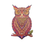 A3/A4/A5 Wooden 3D Owl Pattern Puzzle Colorful Mysterious Charming Early Education Puzzle Art Toys Gifts for Childrens A