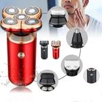 5-in-1 5D Rotary Floating Heads Electric Shaver USB Charging IPX6 Waterproof Men Nose Hair Cleaner Set Intelligent Anti-