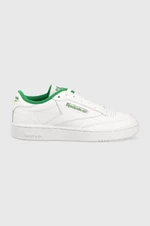 Kožené tenisky Reebok Club C 85 IE9387-white, biela farba,